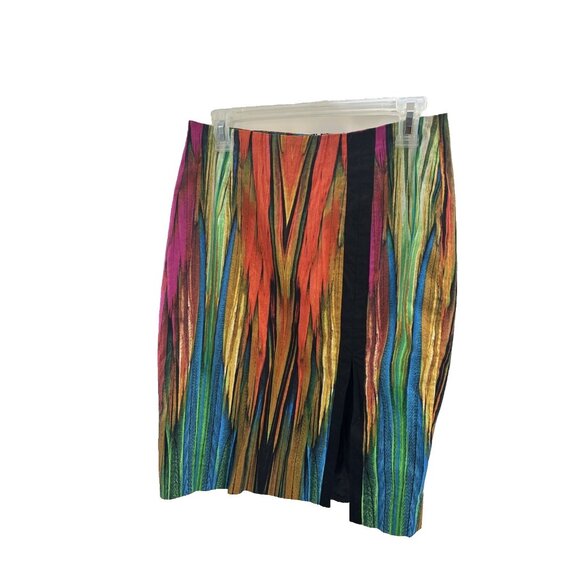 Worthington Womens Size 6 Multicolor Abstract Pencil Skirt Stretch Career Office - Picture 1 of 6